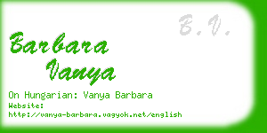 barbara vanya business card